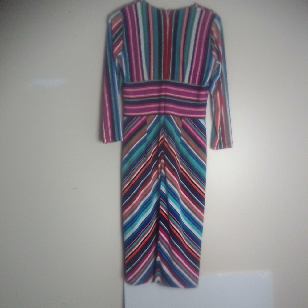 MAGGY LONDON Multicolor Striped Women's Dress SIZE 8 - Picture 7 of 9